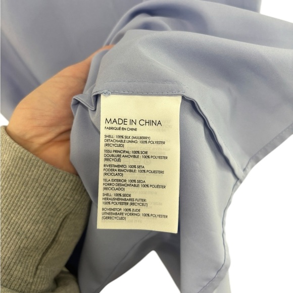 Club Monaco Women's Silk Slip Mini Dress Lavender Purple Lightweight Size 00 - Picture 5 of 9